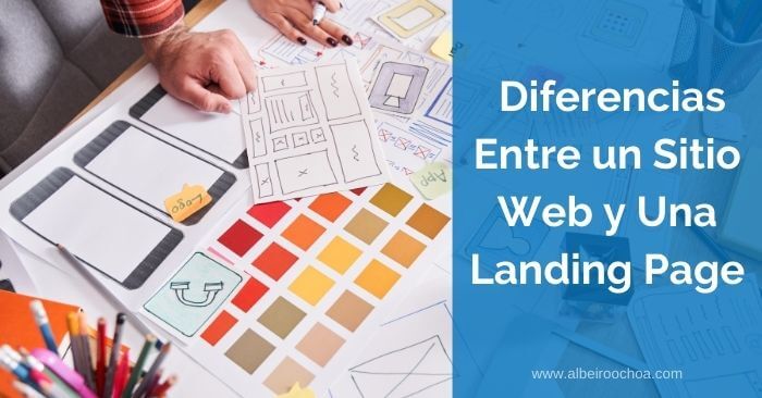 landing page vs sitio web