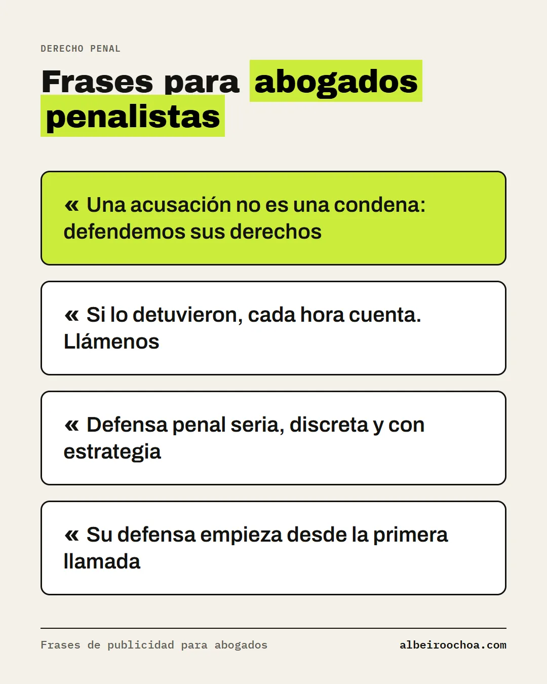 frases de publicidad para abogados penalistas